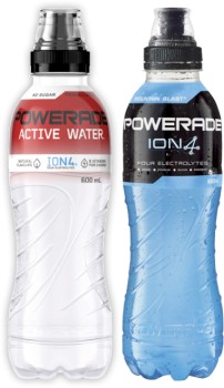 Powerade+Sports+Drink+or+Active+Water+600mL