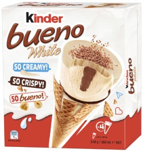 Kinder+Bueno+Frozen+Dessert+Cones+4+Pack+254g