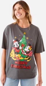 Short+Sleeve+Mickey+Mouse+License+Christmas+T-Shirt