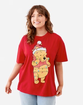 Short+Sleeve+Winnie+the+Pooh+License+Christmas+T-Shirt