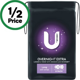 U+by+Kotex+Extra+Overnight+Pads+Pk+8