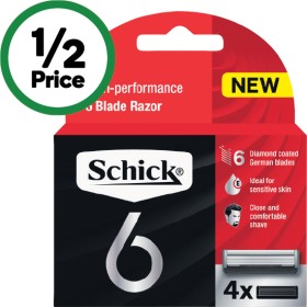 Schick+6+High+Performance+Razor+Blades+Pk+4