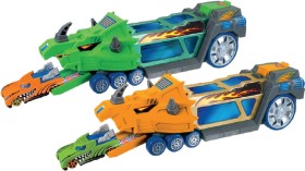 Express-Wheels-Dino-Launcher-Truck-with-Vehicle on sale