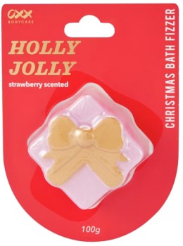 OXX+Bodycare+Holly+Jolly+Christmas+Bath+Fizzer+-+Strawberry+Scented