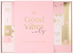 OXX-Cosmetics-24-Piece-Beauty-Advent-Calendar-Good-Vibes-Only on sale