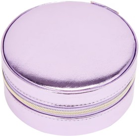 Lilac+Round+Zip+Jewellery+Box%2A