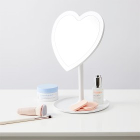 NEW+Heart+Shaped+LED+Mirror