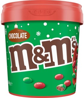 MMs-Red-and-Green-Milk-Chocolate-Christmas-Bucket-640g on sale