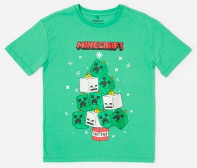 Short-Sleeve-Minecraft-Christmas-License-T-Shirt on sale