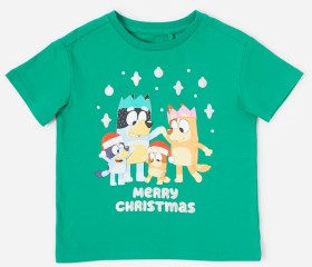 Bluey-License-Christmas-T-Shirt-Green on sale