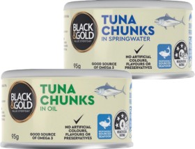 NEW+Black+%26amp%3B+Gold+Tuna+95g+Selected+Varieties