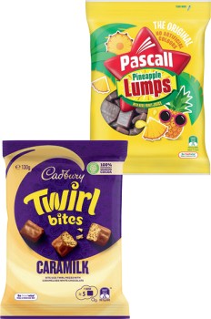 Pascall+120-185g+or+Cadbury+Bitesize+120-150g+Share+Bag+Selected+Varieties