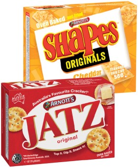 Arnotts-Shapes-130-190g-Clix-250g-Jatz-or-Savoy-225g-Selected-Varieties on sale