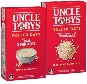 Uncle+Tobys+Traditional+or+Quick+Rolled+Oats+500g