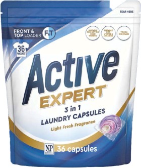 NEW+Active+Expert+3+in+1+Laundry+Capsules+36+Pack