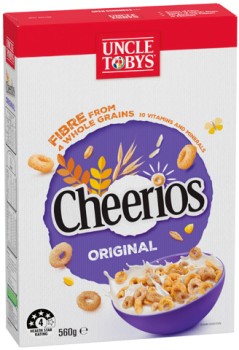 Uncle+Tobys+Cheerios+450-560g+Selected+Varieties