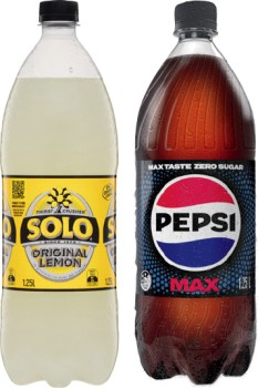 Pepsi+or+Solo+1.25+Litre+Selected+Varieties