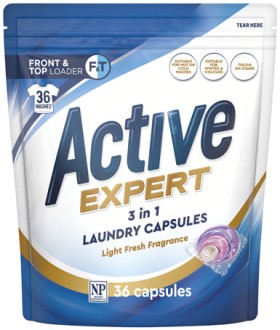 NEW+Active+Expert+3+in+1+Laundry+Capsules+36+Pack