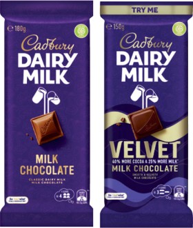 Cadbury+Dairy+Milk+Block+Chocolate+160g-190g