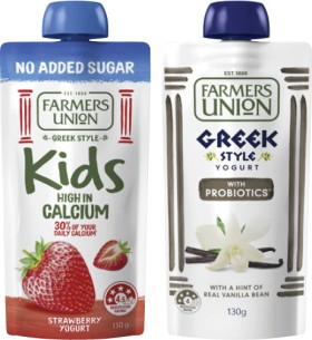 Farmers+Union+Greek+Style+or+No+Added+Sugar+Kids+Yogurt+Pouch+130g