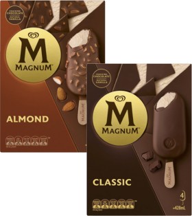 Streets-Magnum-Ice-Cream-Sticks-4-Pack-6-Pack-360mL-428mL on sale