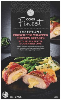 Coles+Finest+Frozen+Prosciutto+Wrapped+Chicken+500g