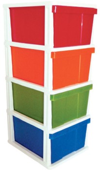 Mega-4-Drawer-Plastic-Cabinet-Coloured on sale