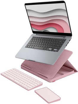 NEW-Logitech-Casa-Pop-Up-Desk-Bohemian-Blush on sale