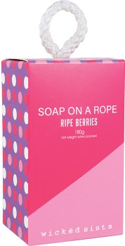 Wicked-Sista-Colour-Block-Soap-on-a-Rope-180g-Ripe-Berries on sale