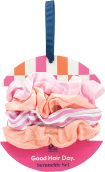 Designer-Brands-Good-Hair-Day-Scrunchie-Set-In-Melon-Pink on sale