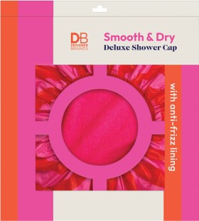 Designer+Brands+Smooth+%26amp%3B+Dry+Deluxe+Shower+Cap+Red+%26amp%3B+Pink