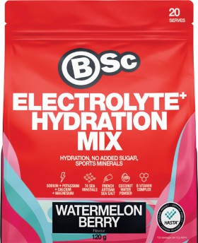 BSc-Electrolyte-Hydration-Mix-Watermelon-Berry-120g on sale