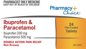 Pharmacy-Choice-Ibuprofen-Paracetamol-24-Tablets on sale