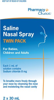 Pharmacy-Choice-Saline-Nasal-Spray-Twin-Pack-2-x-30mL on sale