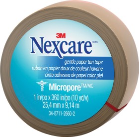 Nexcare+Micropore+Tape+Tan+25mm+x+9.1m