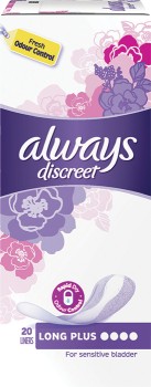 Always+Discreet+Liners+Long+Plus+20+Pack