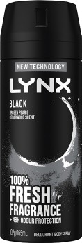 Lynx-Deodorant-Body-Spray-Black-165mL on sale