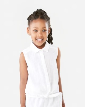 Tie-Front-Sleeveless-Shirt on sale