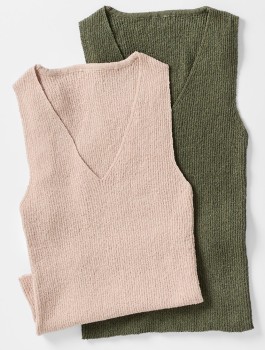 Sleeveless+True+Knit+Textured+V-Neck+Top