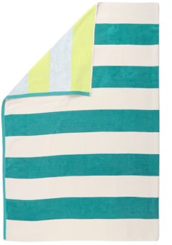 Cotton+Velour+Beach+Reversible+Blanket+-+Stripe