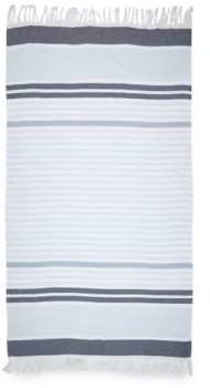 Cotton+Turkish+Beach+Towel+-+Blue+Stripe