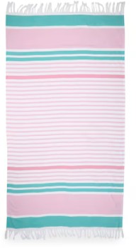 Cotton+Turkish+Beach+Towel+-+Pink+Stripe