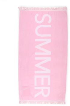 Cotton-Velour-Extra-Large-Beach-Towel-Pink on sale