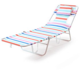 Multi+Stripe+Sun+Lounger+Face+Down