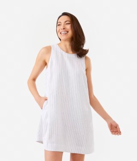 Sleeveless-Crew-Neck-Swing-Mini-Dress on sale