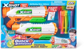 Zuru+X-Shot+Bunch+O+Balloons+Tropical+Block+Party+Blaster+and+Self-Sealing+Water+Balloons+Set