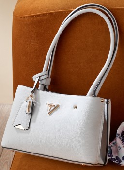 Guess-Meridian-Shoulder-Satchel-in-Ivory on sale