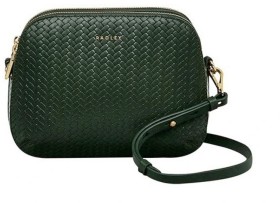 Radley-Dukes-Place-Leather-Weave-Emboss-Medium-Ziptop-Crossbody-Bag-in-Racing-Green on sale