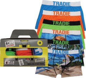 Tradie+Mens+Tackle+Box+6+Pack+Trunks