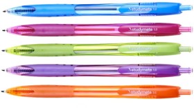 Studymate+Retractable+Ballpoint+Pens+1mm+Fashion+5+Pack